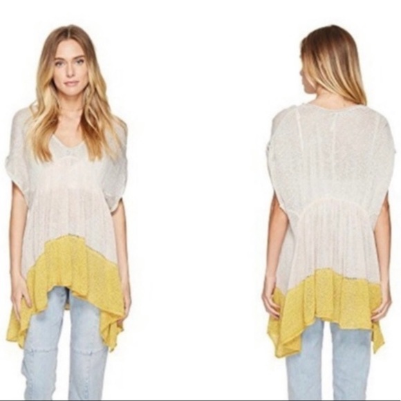 Free People “Storm Clouds” knit weave pullover top - Picture 2 of 13